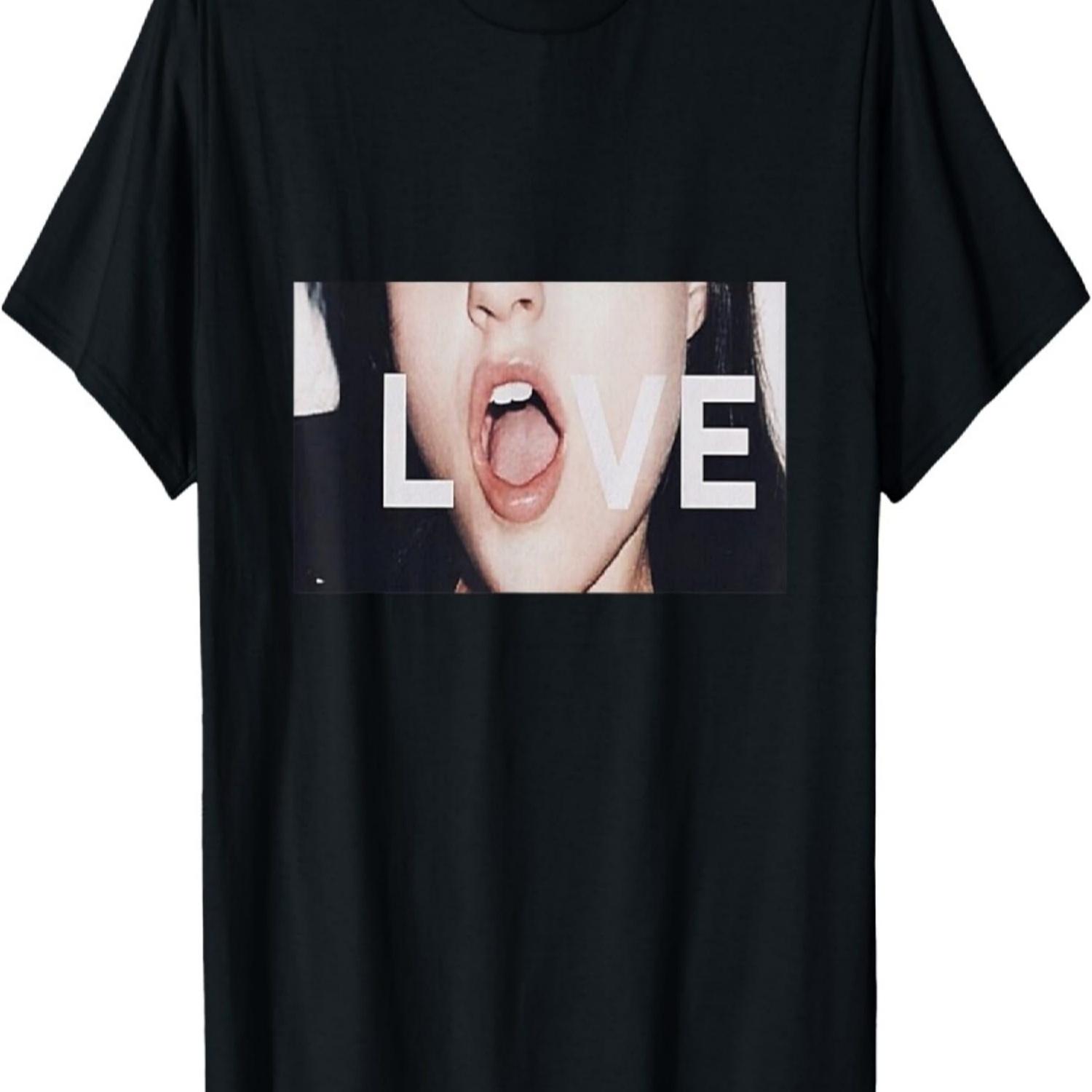 

Suitable T-Shirt Motif, Love Woman with Open Mouth Cover T-Shirt S чёрный