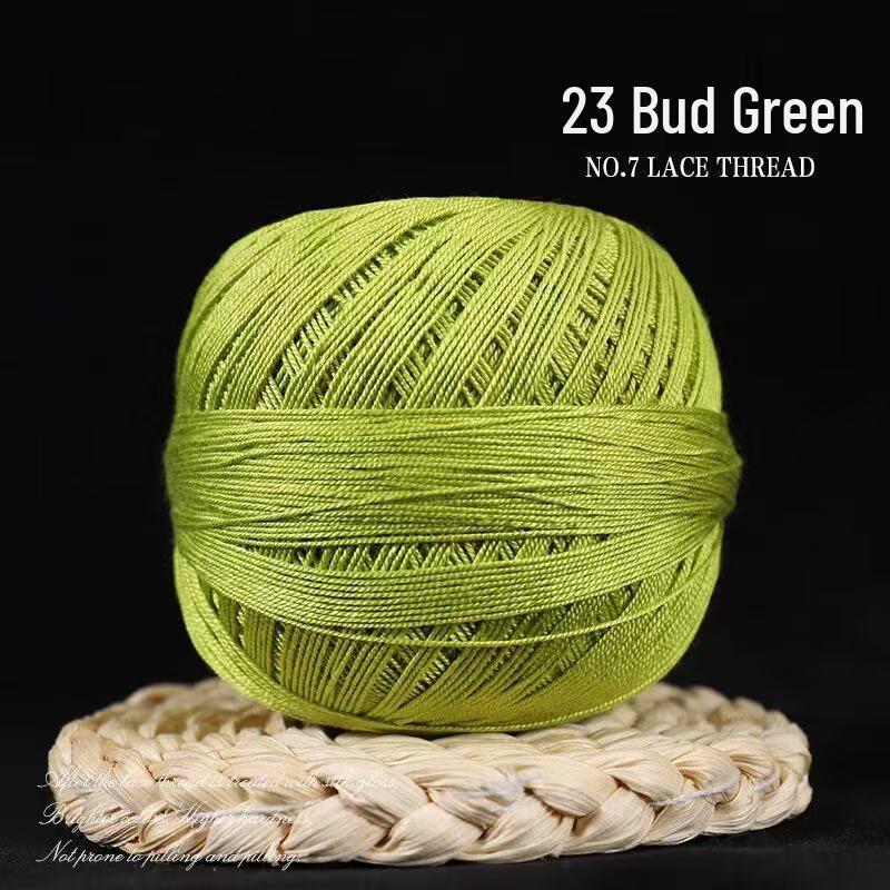 No. 7 Pure Cotton Silk Lace Yarn – Hand-Knitted, Strong Twist, Soft Half-Sleeve Crochet Yarn
