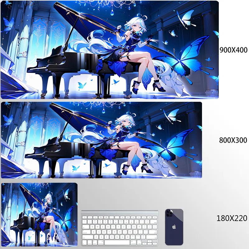 Furina Focalors Mouse Pad Genshin Impact Large Xxl Mousepad Computer Keyboard Padding Anime Gaming Genshin Accessories Desk Mats