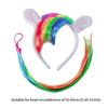 Horse Ear Headband and Horse Tail Set Halloween Horse Costume Accessories for Kid Adult Halloween Christmas Cosplay