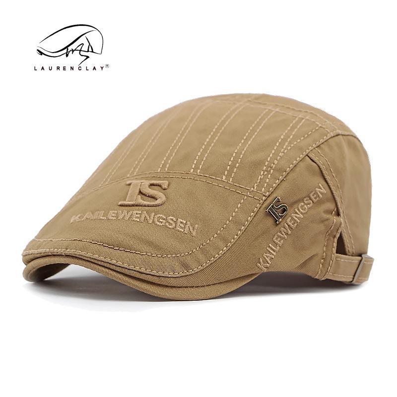 Unisex Spring/Summer Cotton Flat Cap: Retro British Fashion Forward & Casual Beret