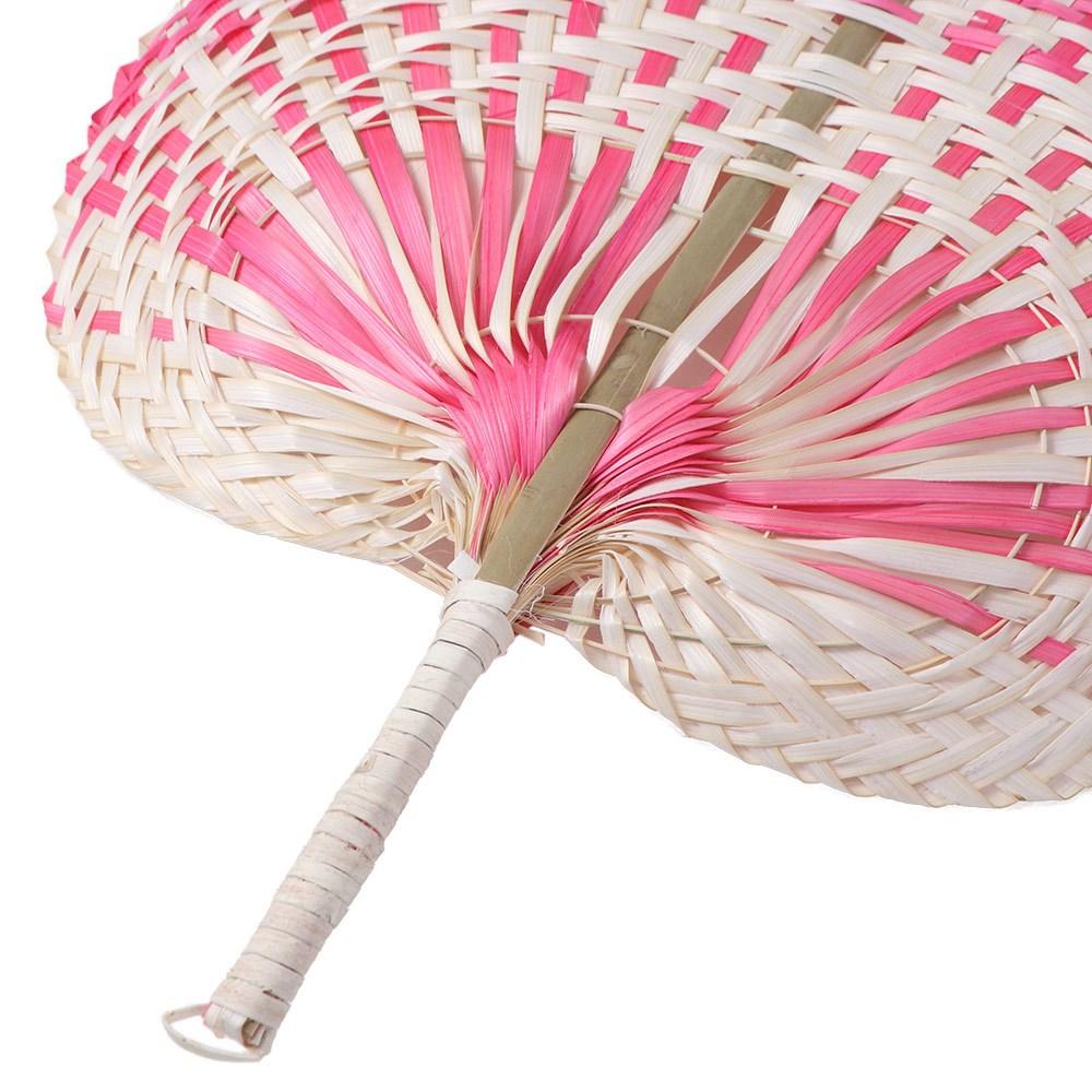 Bamboo Straw Woven Fans Natural Hand Fan Home Decor Rattan Fan  Bedroom