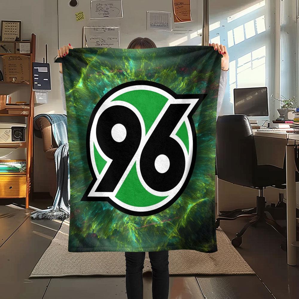 1PC Hannover 96 Patterned Flannel Blanket Suitable For All Seasons for Home Decor Warmth and Comfort Gifts Holiday Present