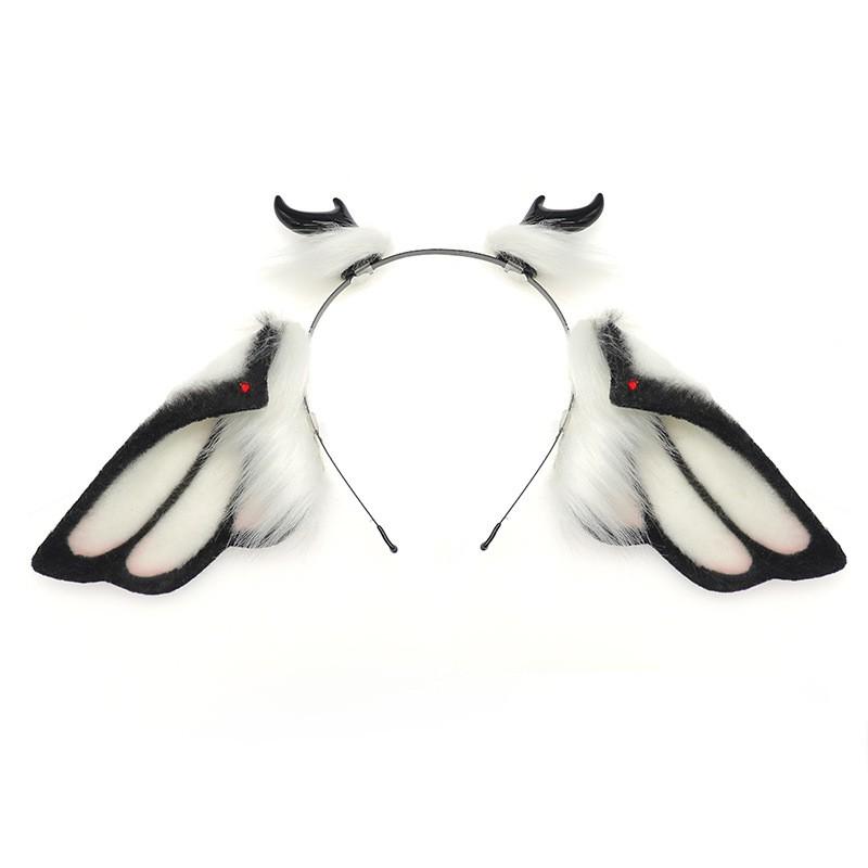 Halloween Fantasie Kreatur Kopfschmuck Gotischer Engel Motte Schafsohr Cosplay Requisite Comic Con