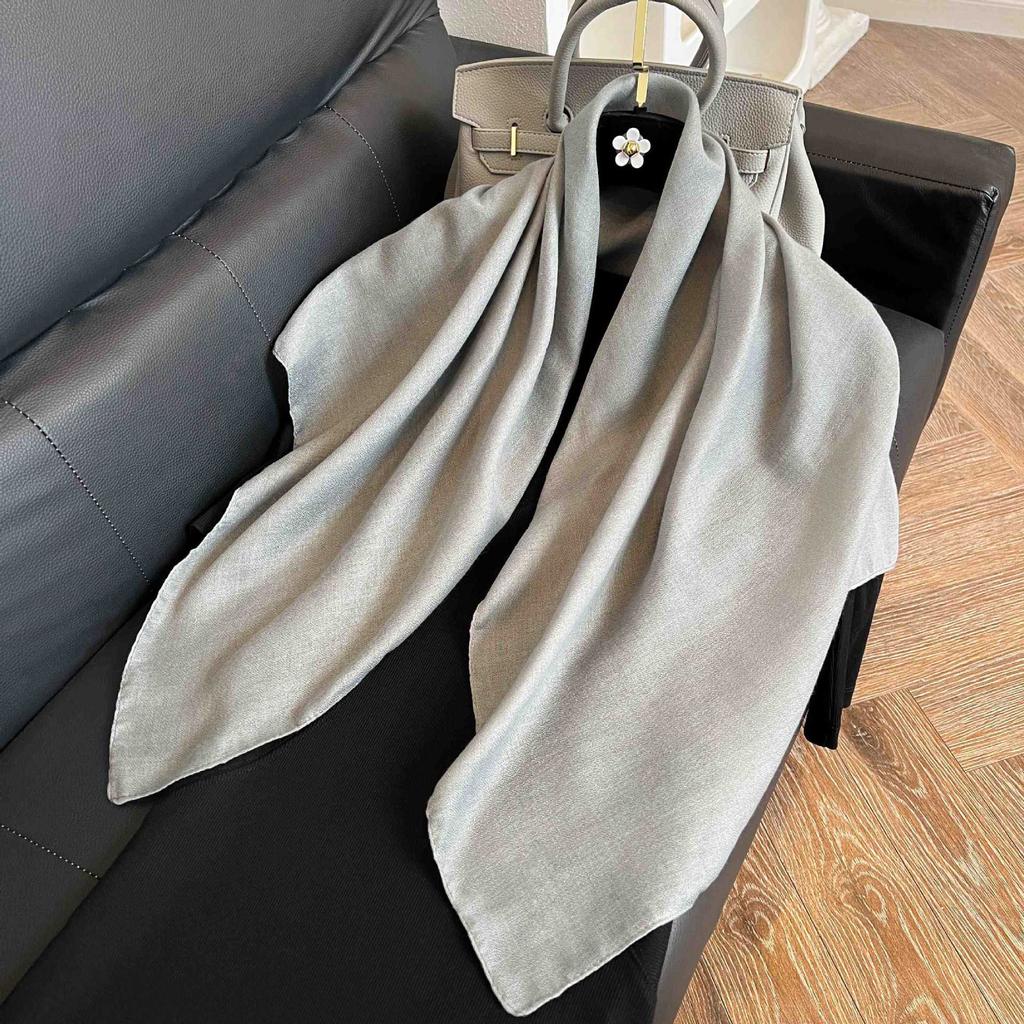 New 91 square scarf silk scarf female alphabet printing four seasons fashion landscape painting retro printing square scarf versatile