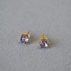 Stylish Colorful Crystal Rhinestone Stud Earrings Women Minimalist Chic Daily Wear