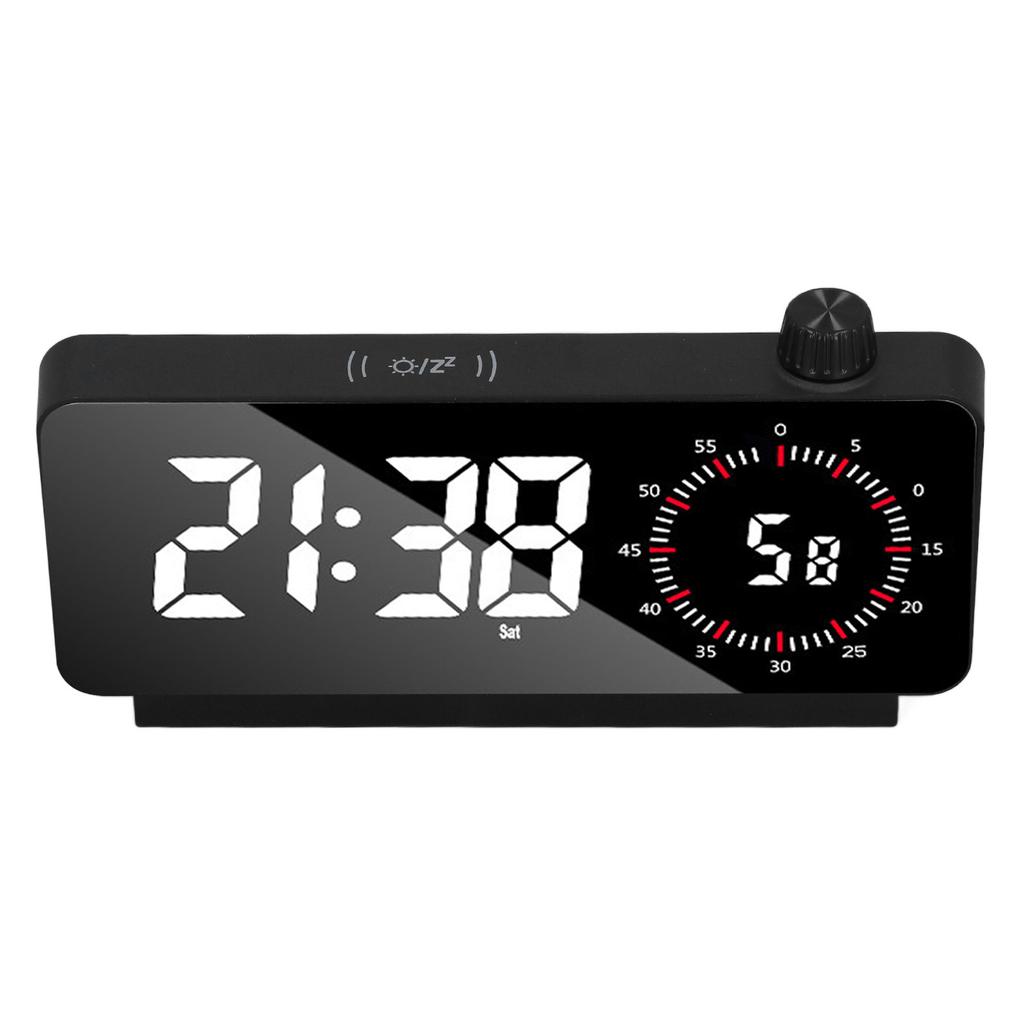 Digital Dual Alarm Clock Adjustable Brightness Temperature Display 5 Minutes Snooze Table Alarm Clock for Bedside