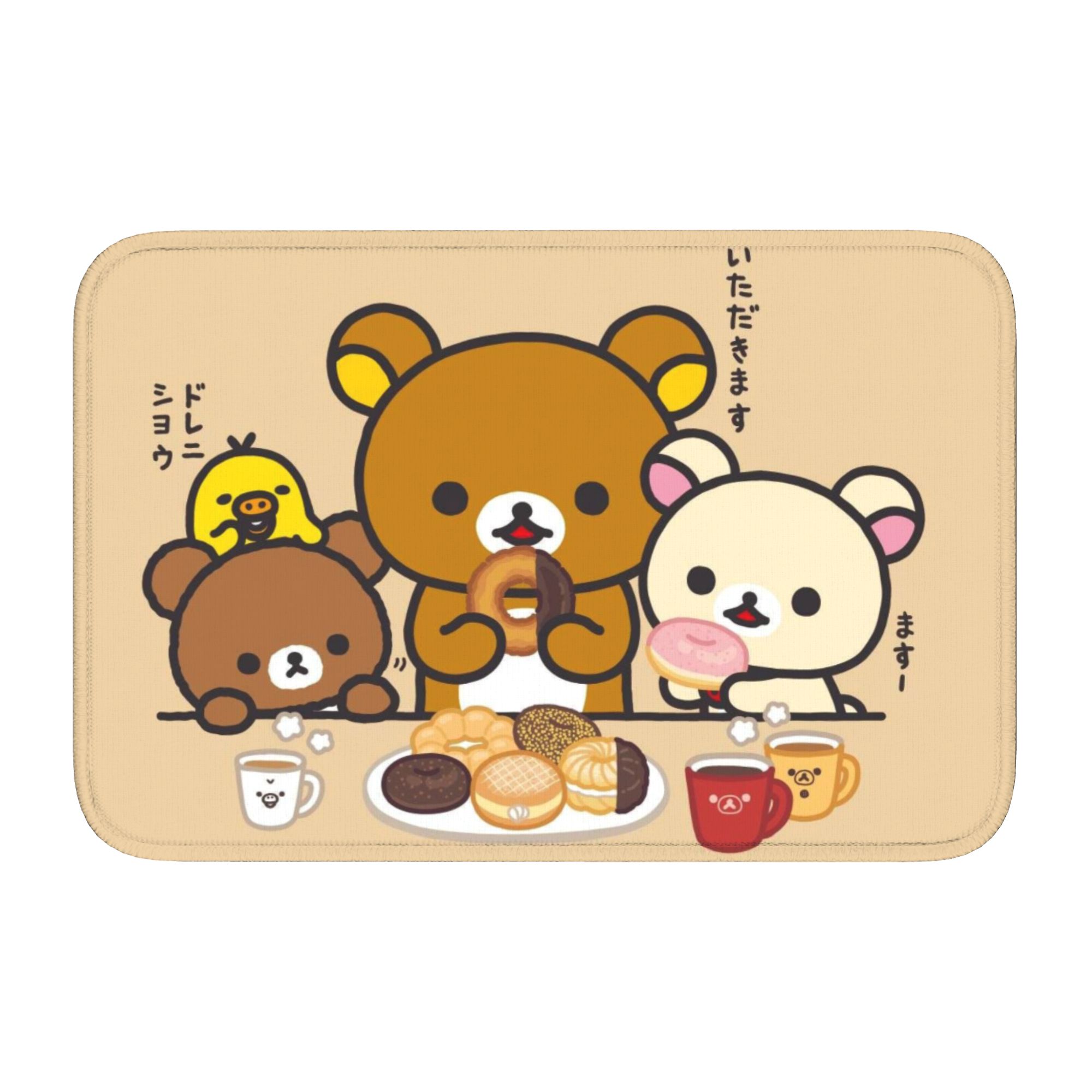 

Custom R-Rilakkumaes Cartoon Doormat Non-Slip Entrance Welcome Kitchen Bath Floor Door Mat Toilet Living Room Carpet Rug 60cm x 90cm