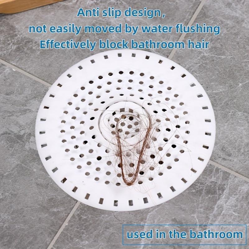 Silicone Drain Filter, Hair Catcher for Shower & Kitchen Sink, Retractable Drain Cover with Suction Cup, Easy Clean