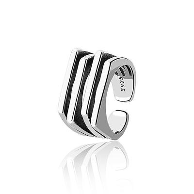 Vintage Punk 925 Sterling Silber Schmuck Mehrschichtiger Cocktailring für Damen Partyring Schmuck Jz216