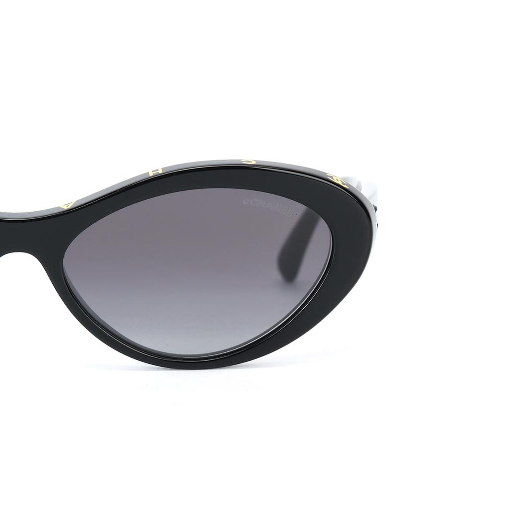Chanel Logo Cat Eye Sunglasses Unisex Sunglasses Black CH5416-1712-S6