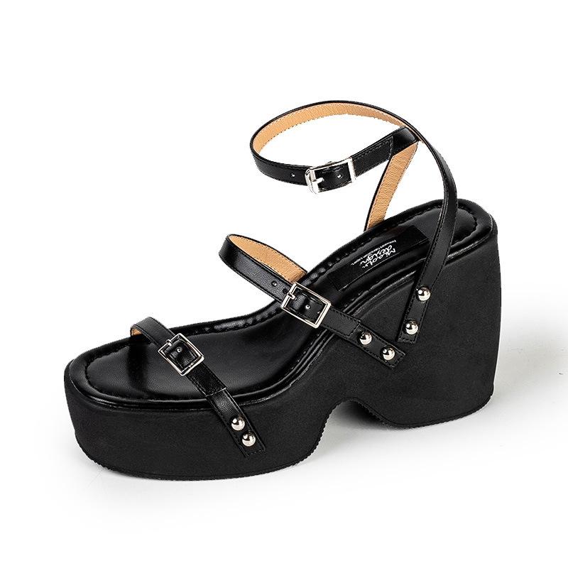 Platform Sandals Women's Summer Height Increase In 2025, Slope Heel Open-toed Casual Muffin Shoes Are Comfortable, Taller and Thinner