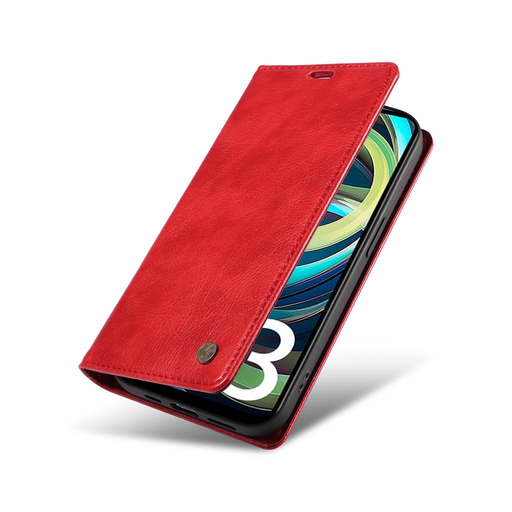 YIKATU YK-006 For Xiaomi Redmi A3 4G/Poco C61 4G Case Folio PU Leather Magnetic Absorption Phone Cover