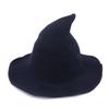 Vintage Halloween Women Witch Hat Costume Cotton Yarn Hat For Party Cosplay Masquerade Hat Festival Decoration Accessories