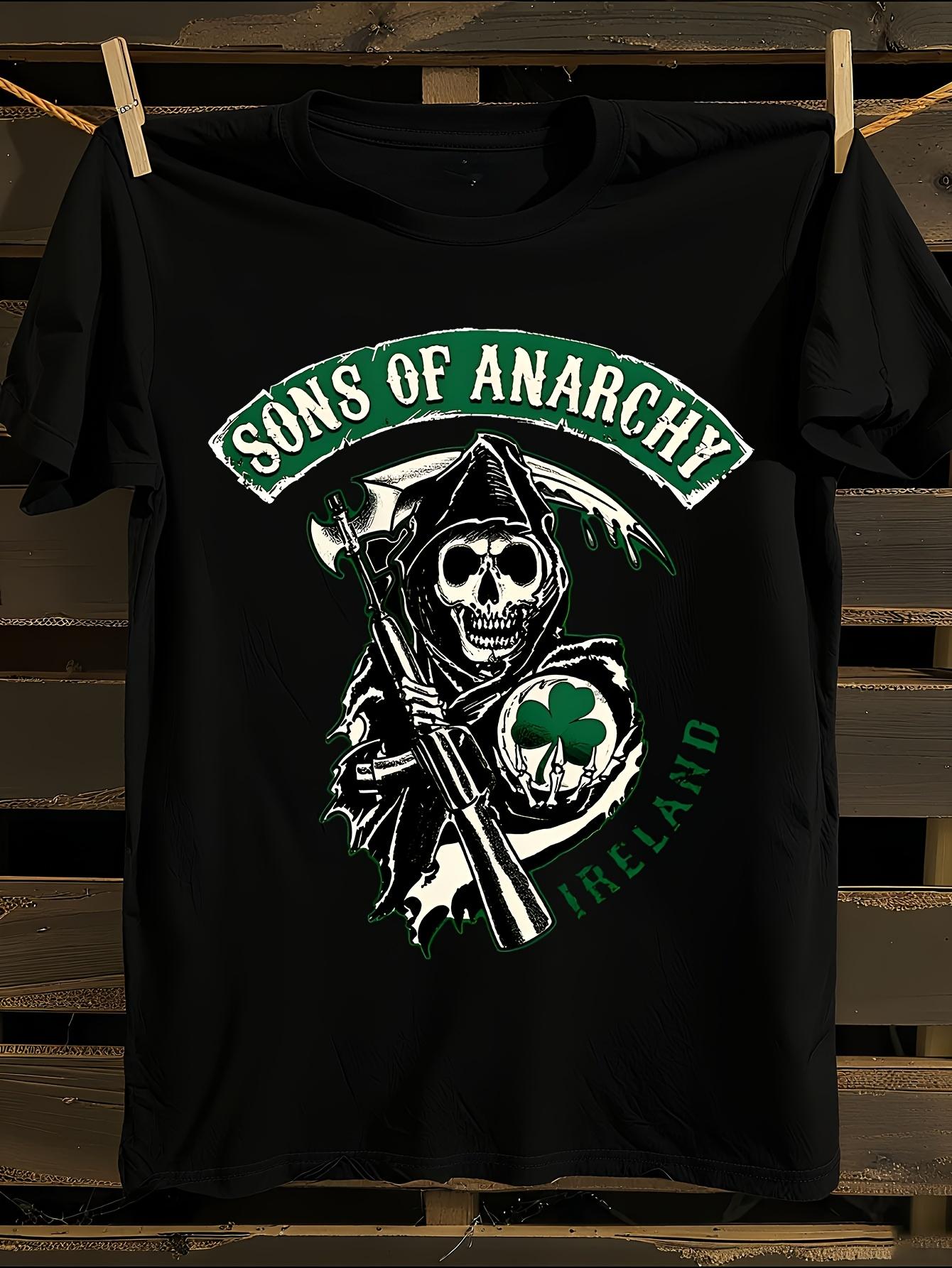 Sons of Anarchy TV Show Logo and Grim Reaper Ireland Flag... XXL