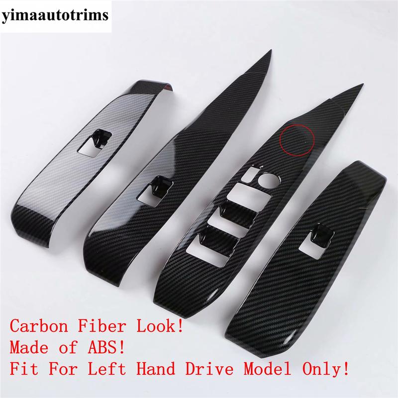 Car Inner Door Window Glass Lift Rise Switch Panel Frame Decoration Cover Trim For Toyota Camry 2018 - 2025 Interior Accessories