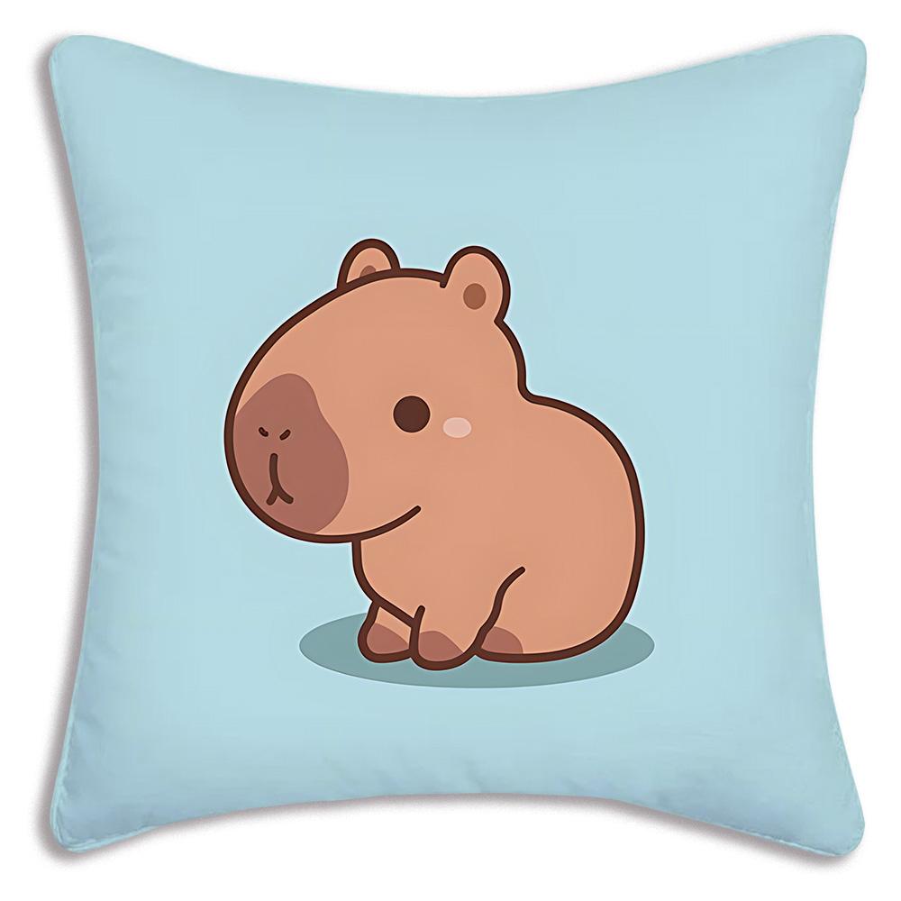 Cute animal C-Capybaras Pillow Covers Cartoon Sofa Decorative Home Double-sided Printing Short Plush Cute Cushion Cover