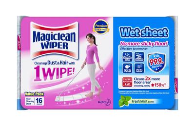 Quickle Wiper Floor Cleaning Tool 3D Suction Wet Sheets 16 Sheets