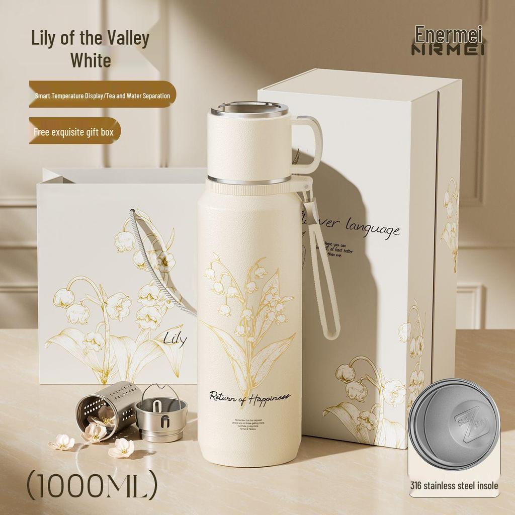 2025 Large Capacity Insulated Kettle with Tea Infuser – Unisex