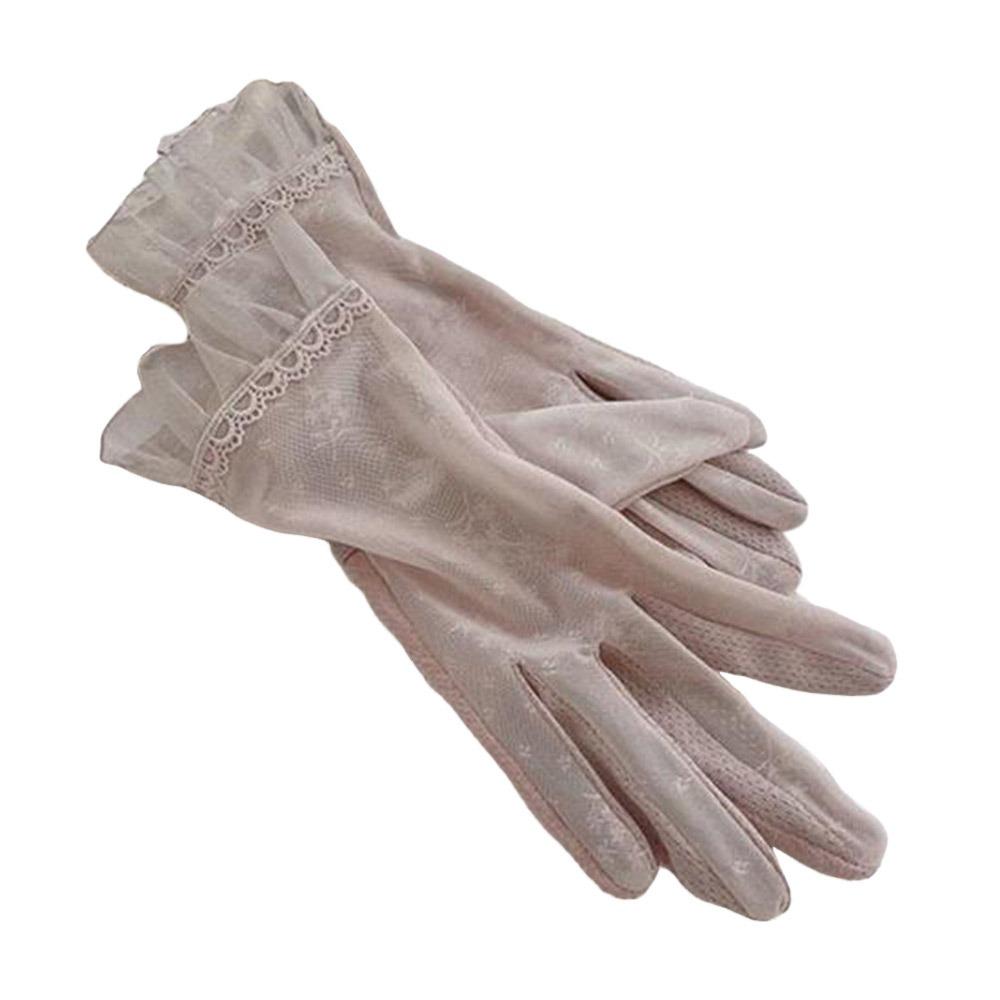 Breathable Touch Screen Gloves Sunscreen Lace Thin Mittens Cycling Driving Riding Glove Summer