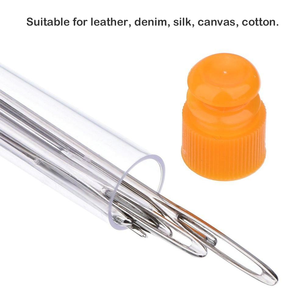 9 Stück Nadeln mit großem Öhr und stumpfer Spitze Edelstahl Garn Stricknadeln Nähnadeln Stricken Weben