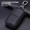 Car Key Bag Zipper Case PU Leather Anti-Theft Key Fob Pouch For SsangYong Musso Rexton Torres Kyron Actyon Tivoli Rodius