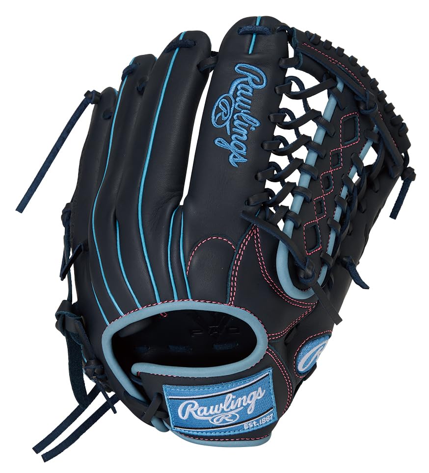 Rawlings HYPER TECH R2G GS5FHTS65 Fit Throw Women's Baseball/Softball Glove, All-Around, Navy, 11.75 Inch, Right-Handed