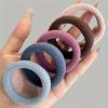 10pcs Bohemian Style Striped High Elasticity Hair Ties Thick Seamless Stretchy Rubber Bands Vibrant Colors Ponytail Holders