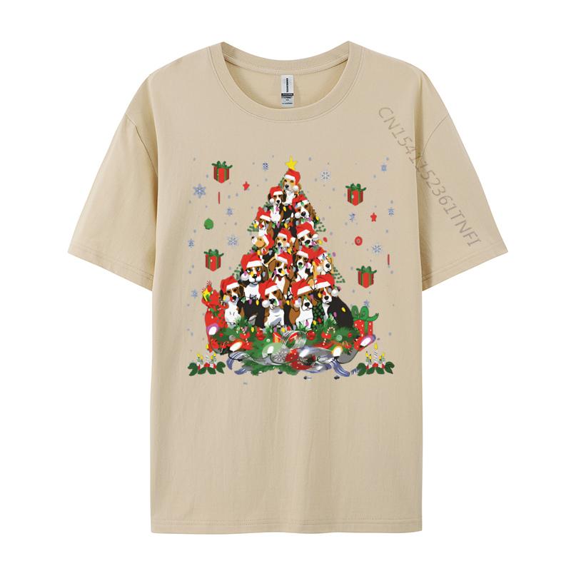 Beagle Christmas Funnys Beagle Xmas T Shirts Print Tee Shirts Tops Clothes Blue And White Graphic T Shirts