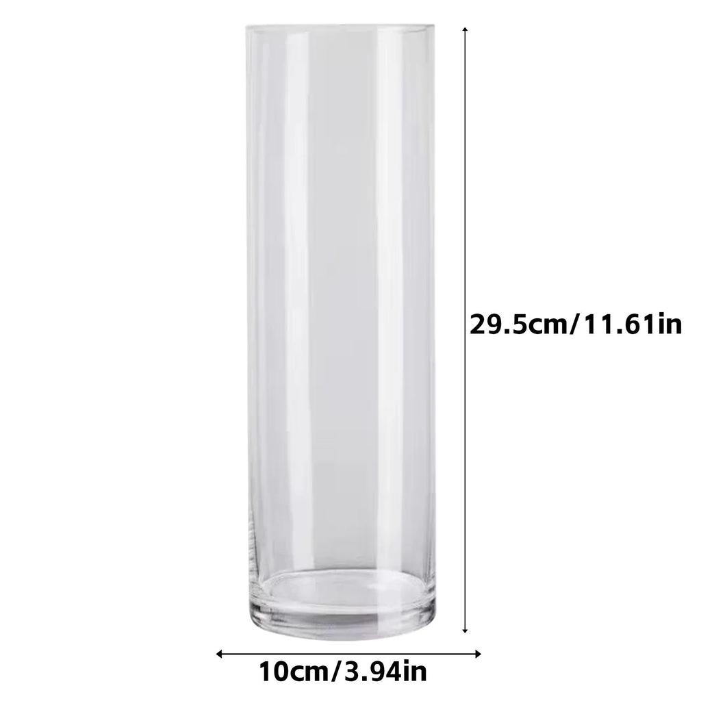 Vaso per Fiori Cilindrico Trasparente in Acrilico Infrangibile Alto Grande Vasi in Plastica per Decorazione Matrimonio Festa Vaso Fioriera Idroponica