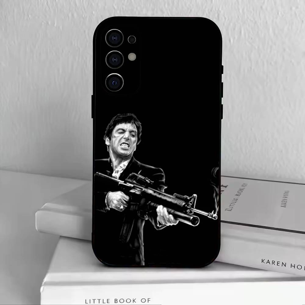 

T-Tony Montana Phone Case For Samsung S25,S24,S21,S22,S23,S30,Ultra,S20,Plus,Fe,Lite,Note,10,Black Cover Samsung S21fe