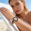Ladies Quartz Watch Round Dial Slim Band Wristwatch Contrasting Color Strap Analog Watch Women Bracelet Gift for Her