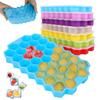 37 Cavity Cube Maker Silicones Ice Mould Honeycomb Ice Cube Tray Magnum Silicone Mold Forms Food Grade Mold For Whiskey Cocktail