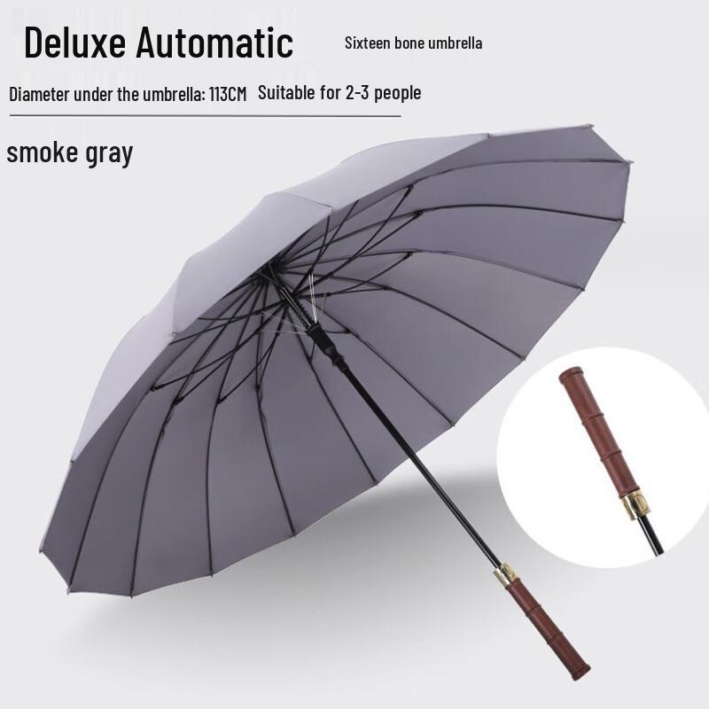 Nanqiao Extra Large 16-Rib Wooden Handle All-Weather Umbrella