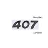 Glossy Black Car Emblem Metal Decorative Strips Badge Logo Body Decals Sticker For Peugeot 107 206 207 208 301 307 308 407 508