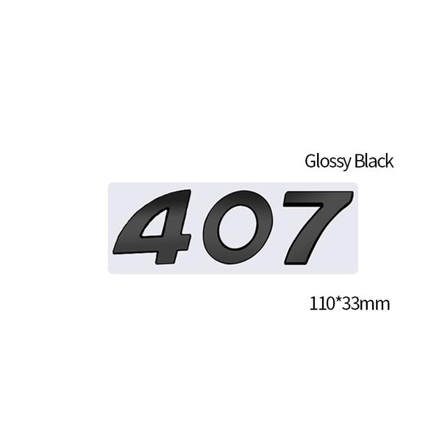 Glossy Black Car Emblem Metal Decorative Strips Badge Logo Body Decals Sticker For Peugeot 107 206 207 208 301 307 308 407 508