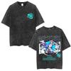 Washed Vintage Anime The Seven Deadly Sins Escanor Lion's Sin of Pride Graphic T-shirt Manga Retro Oversized T Shirts Unisex