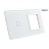 Livolo Panel Szklany Biały Podwójny 701G-61 Włącznik 1+ Gn