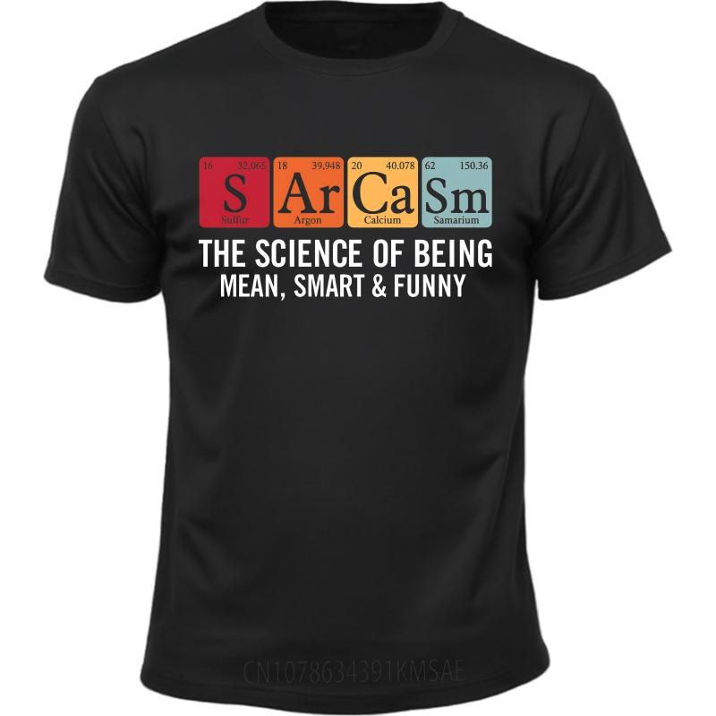Plus Size Summer Unisex T Shirt Sulfur Argon Calcium Samarium The Science Of Being Mean Smart Funny Short Sleeve Relaxed Fit