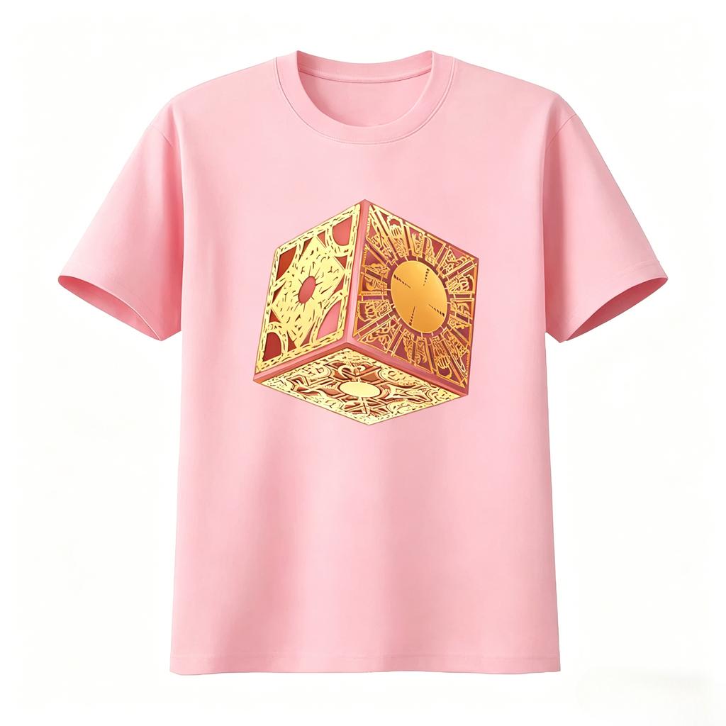 Hellraiser Puzzle Box T Shirt Pinhead 80s Horror Movie Cube Devil Design New Trendy Casual Fashion Unisex Women 2026 Summer T Shirt