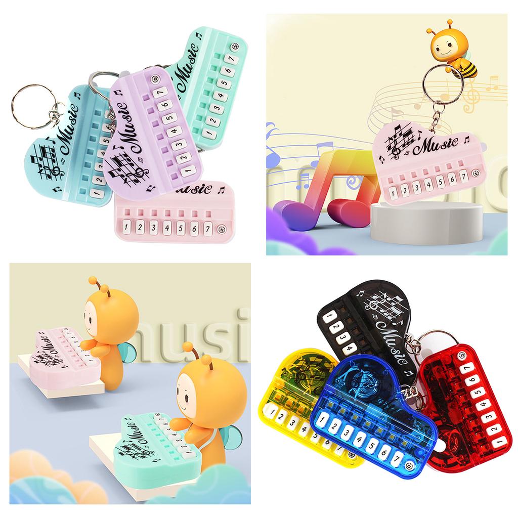 Mini Electronic Keyboard Keychain Pendant Portable Music Toy with Illuminated Keys for Music Lovers & Gift Buyers