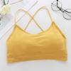 Cross  Beauty Backless Undershirt With Bra Pads Wrap Chest Anti-glare Busting Bottoming Underwear Girls