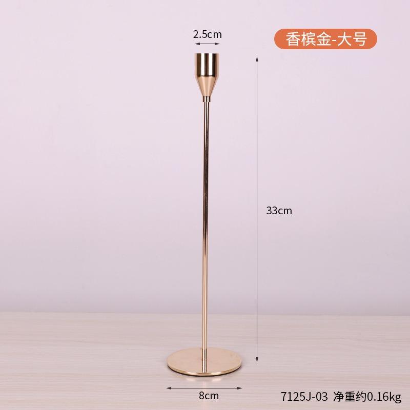 Metal Candle Holders Luxury Candlestick Fashion Wedding Candle Stand Exquisite Candelabra Table Home Decorations