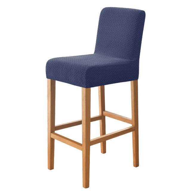 Jacquard Bar Stool Seat Covers Short Back Living Room Chair Cover Spandex Furniture For Home Banquet Kitchen Wedding Decoration