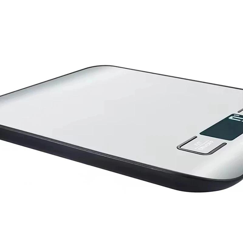 Cyfrowa waga kuchenna Wyświetlacz LED 5 kg/1 g 10 kg/1 g Panel ze stali nierdzewnej Wagi elektroniczne Domowe Waga do żywności i przekąsek