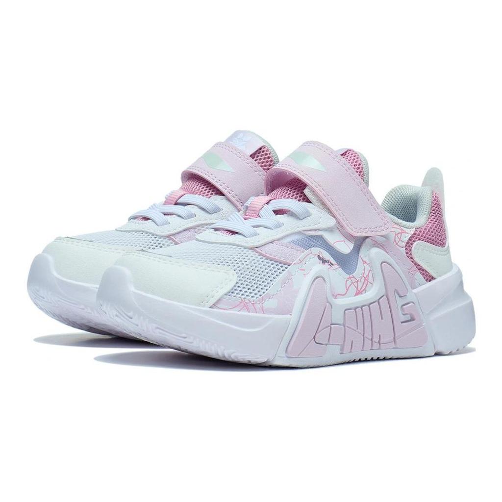 Li Ning Kinder Ln 90 Sommer Bequem Vielseitig Rutschfest Abriebfest Freizeitschuhe Kinder Sneaker Standard-Weiß Honig-Pink YKNT054-2