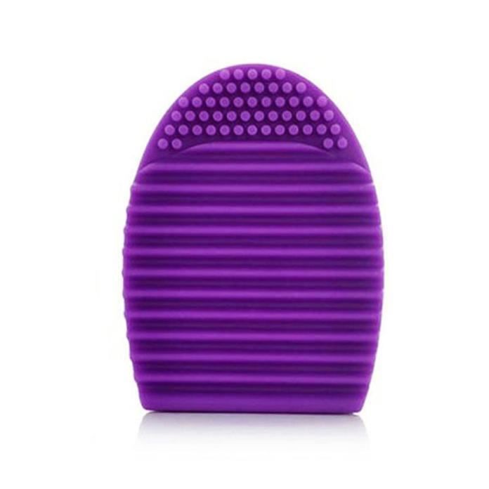 Gant de Nettoyage - Cosmetic Clean - Violet Foncé - Silicone - Pour Pinceaux de Maquillage - 1PC