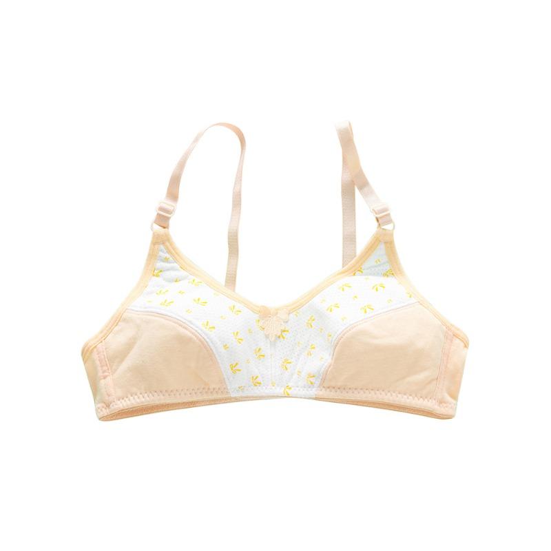 

Милый регулируемый бюстгальтер из хлопка для детей и подростков, жилет для девочек 8-18 лет, нижнее белье для тренировок бежевый