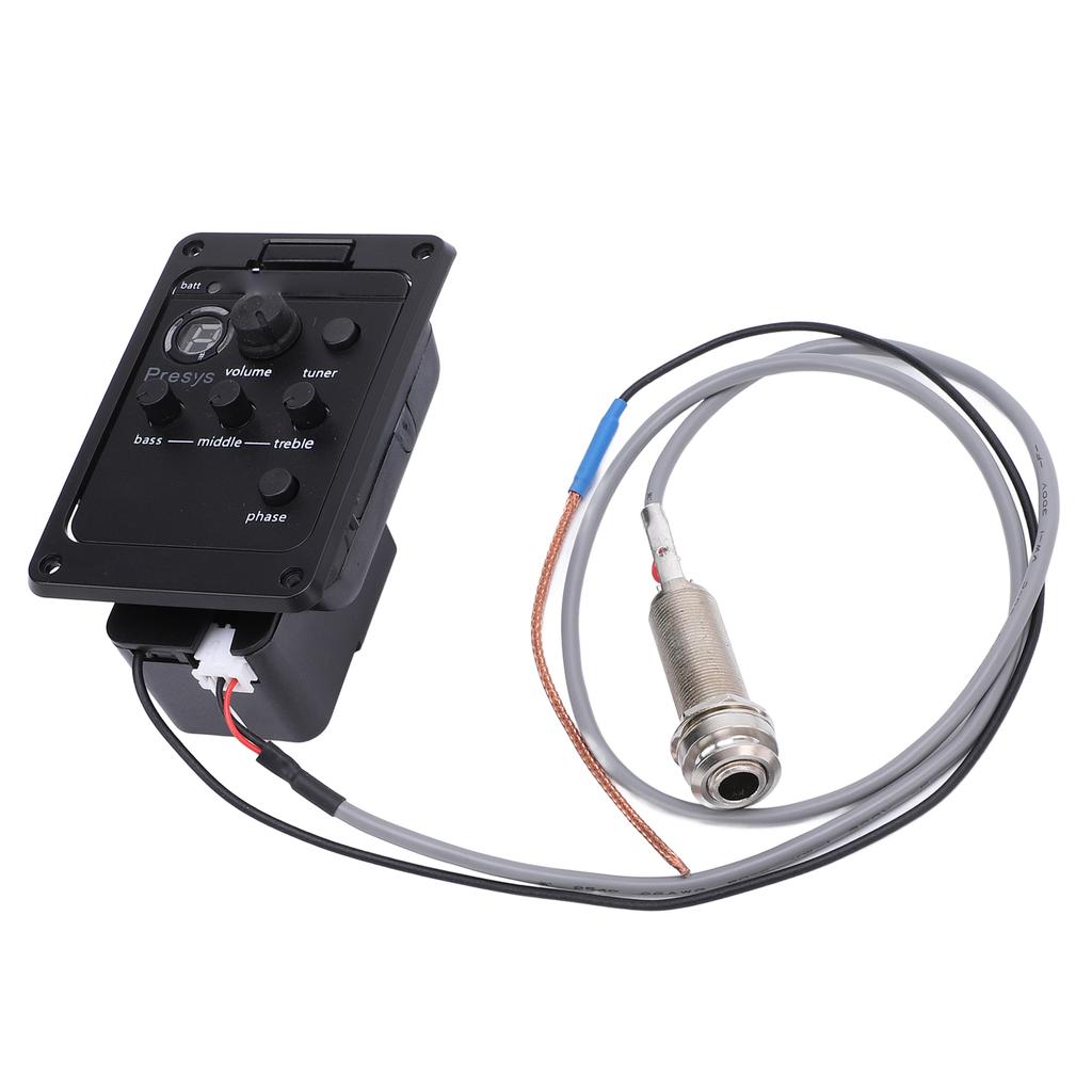 Gitarren-Vorverstärker Lautstärke Bass Mitten Höhen Phasenregler Eingebautes Stimmgerät Gitarren-Tonabnehmer EQ Equalizer für Presys PSY101