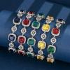 Schmuck Retro Simulation Farbe Schatz Licht Luxus Voll Diamant Armband Armband Schmuck Heldin Stein 8 * 8